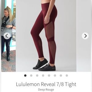 Lululemon Reveal 7/8 Tight Size XS